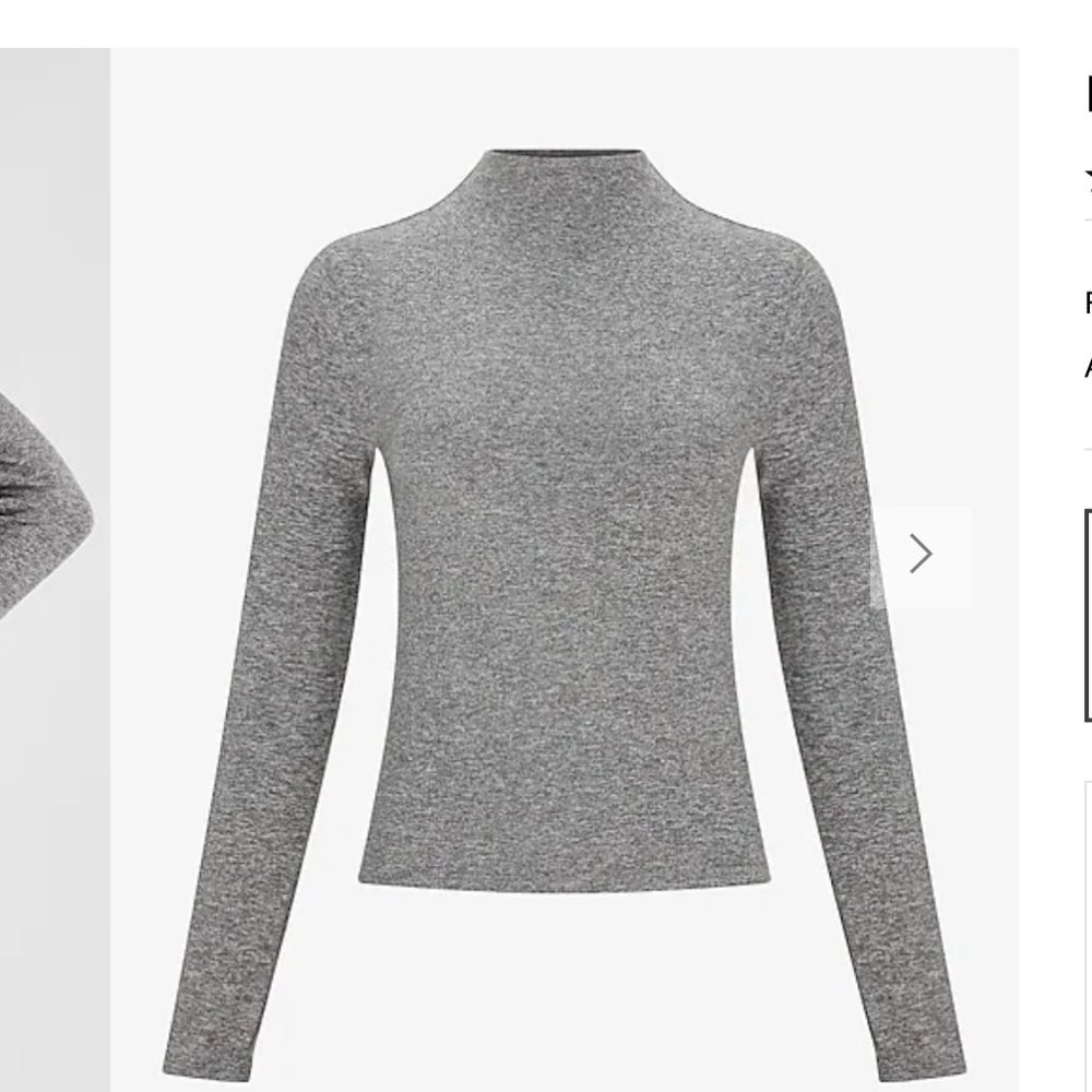 Express - Body Contour Cozy Mock Neck Top - Size Medium